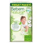 Bebem Natural Bebek Bezi Fırsat Paketi 4 Beden 60x4 240 Adet
