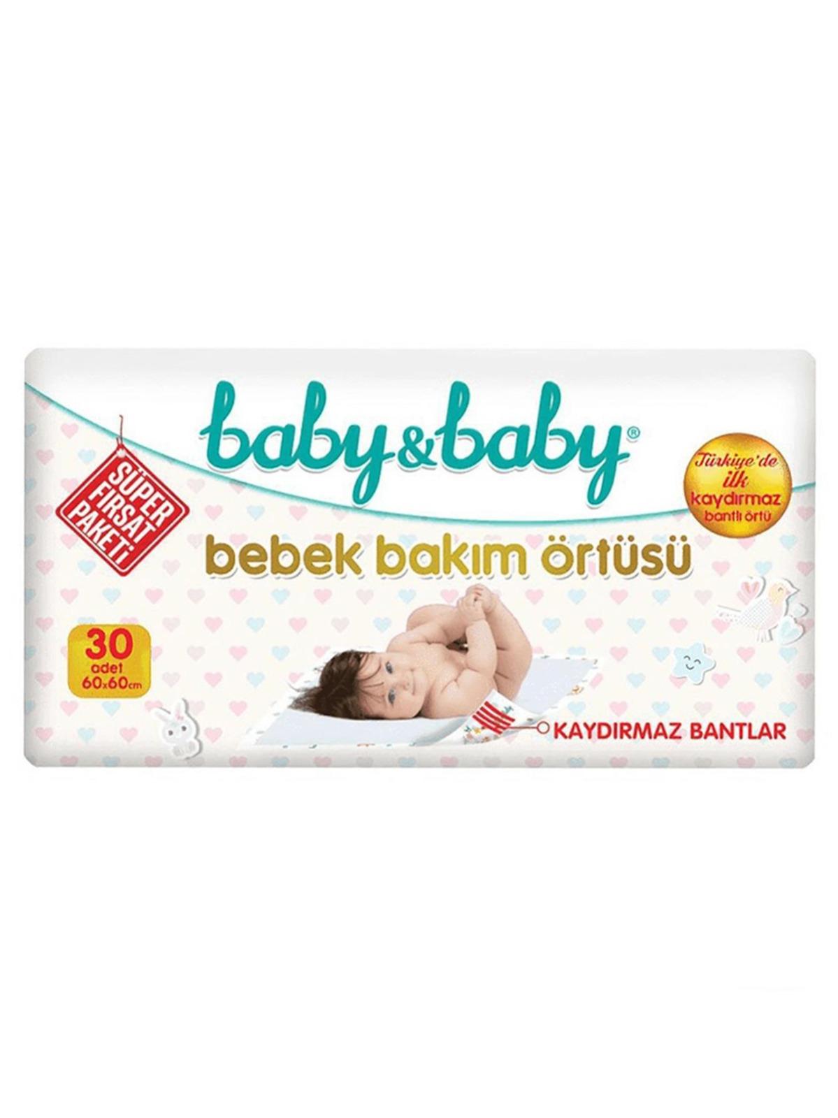 Baby&Baby Kaydırmaz Bantlı Bebek Bakım Örtüsü 30x2 60 Adet