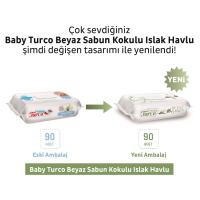 Baby Turco Beyaz Sabun Kokulu Islak Havlu (36*90) 3240 Yaprak