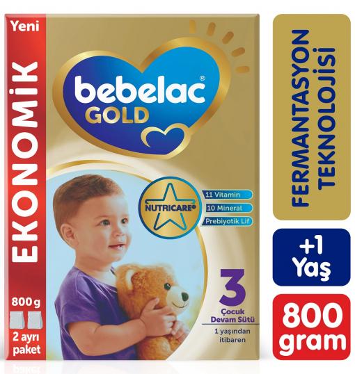 Bebelac Gold 3 Çocuk Devam Sütü 800 gr 4'lü Paket