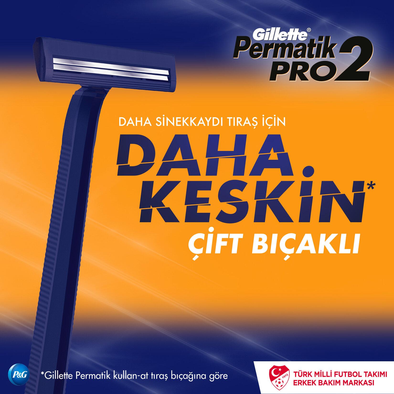 Gillette Permatik Pro2 Kullan At Tıraş Bıçağı 10x4 40 Adet