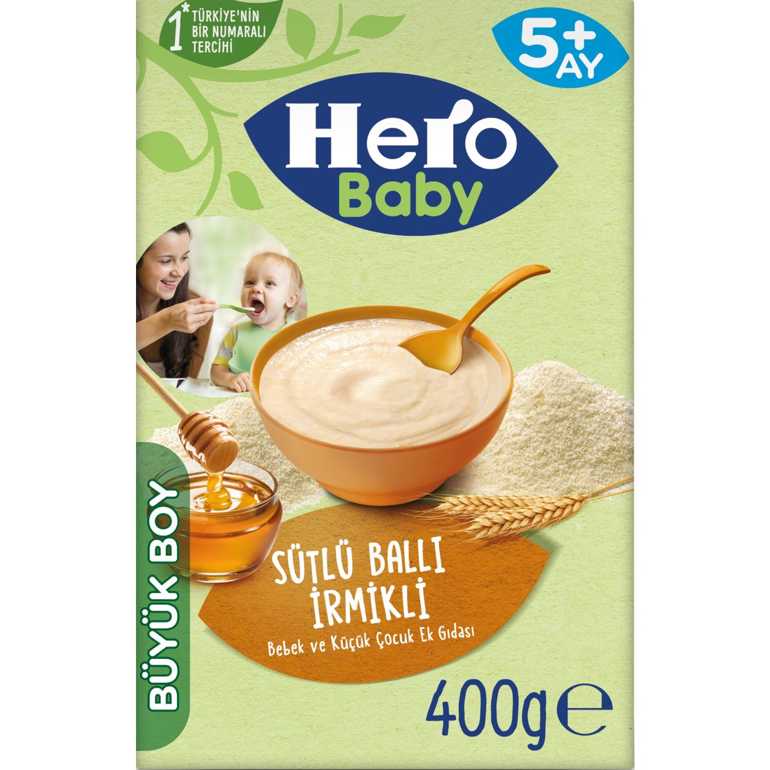 Hero Baby Sütlü Ballı İrmikli Kaşık Mama 400 gr 4'lü Paket