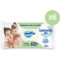 Molfix İzotonik Sulu Islak Mendil Ferah Temizlik 60'lı 6*60 360 Yaprak