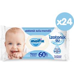Molfix İzotonik Sulu Islak Mendil Hassas Ciltler 60'lı 24*60 1440 Yaprak