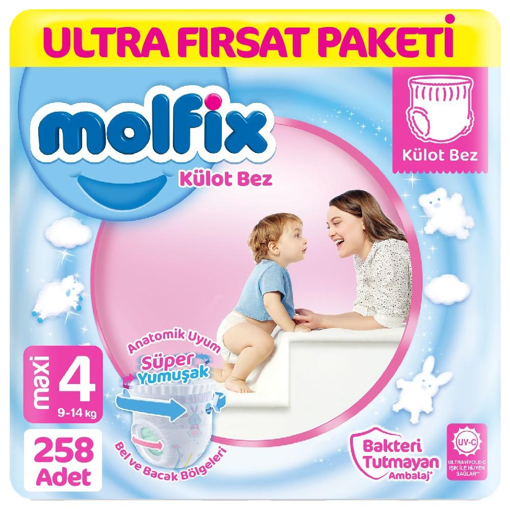 Molfix Külot Bebek Bezi 4 Beden Ultra Fırsat Paketi 86*3 258 Adet