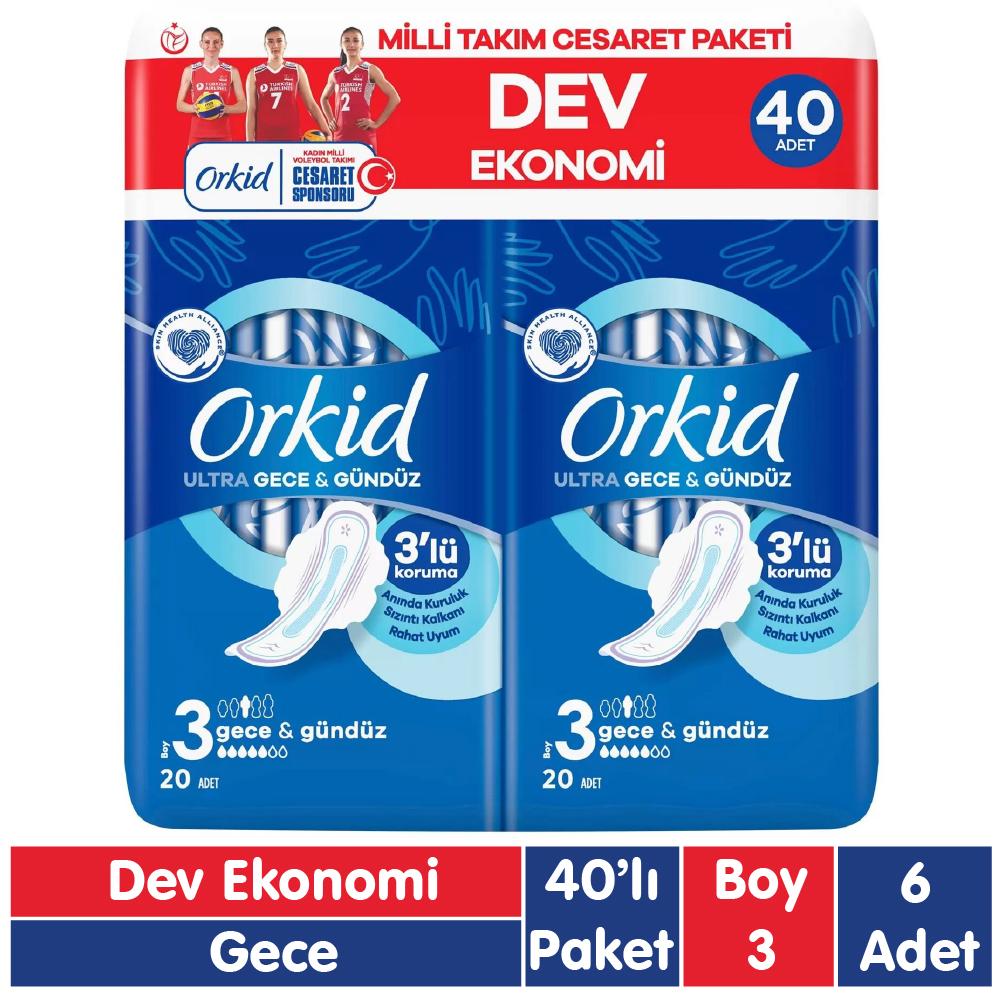 Orkid Ultra Extra Gece Ped Cesaret Paketi 40x6 240 Adet