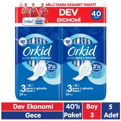 Orkid Ultra Extra Gece Ped Cesaret Paketi 40x5 200 Adet