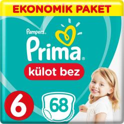 Prima Külot Bebek Bezi 6 Beden Ekonomik Paket 34*2 68 Adet