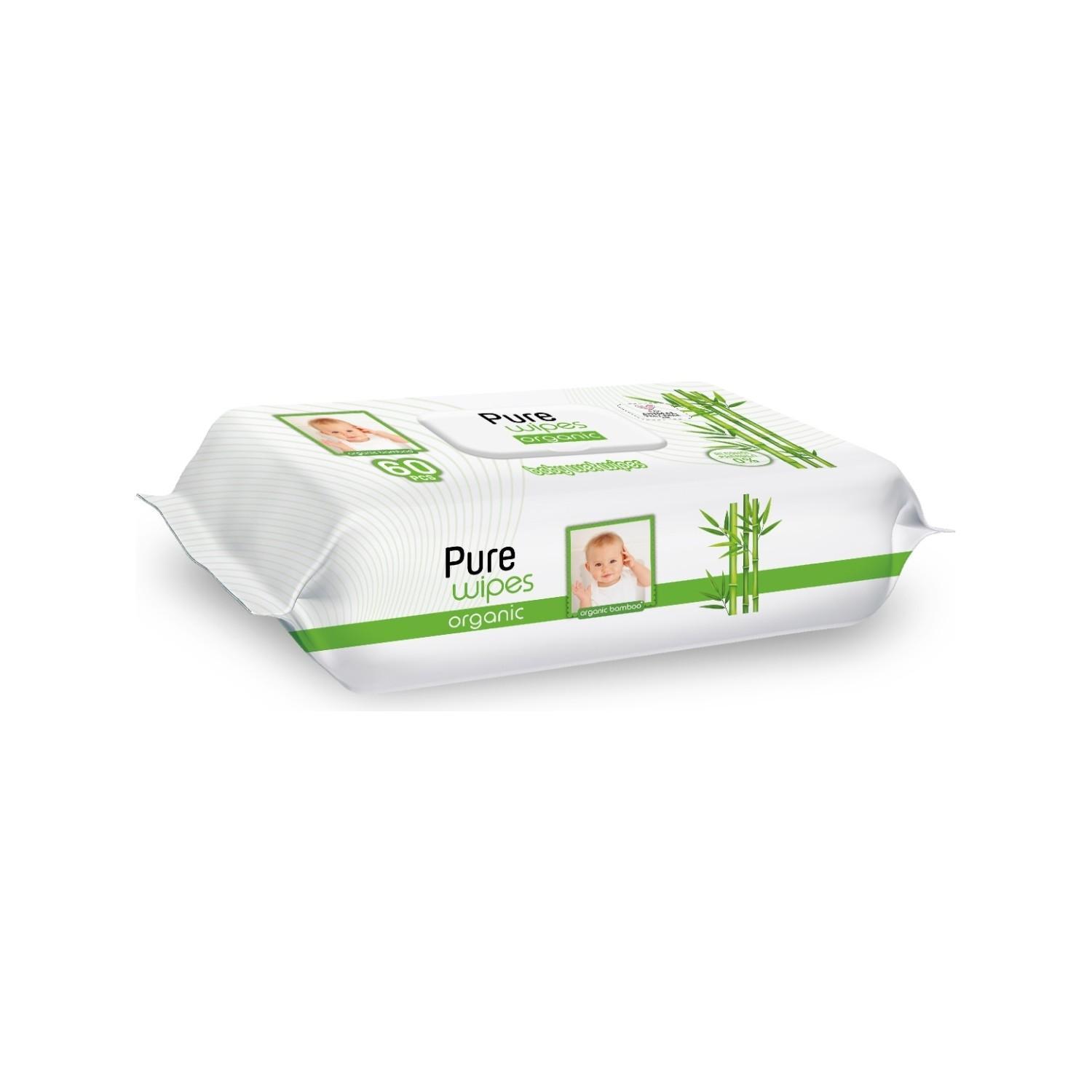 Pure Wipes Organik Bambu Islak Havlu Mendil 60x36 2160 Yaprak