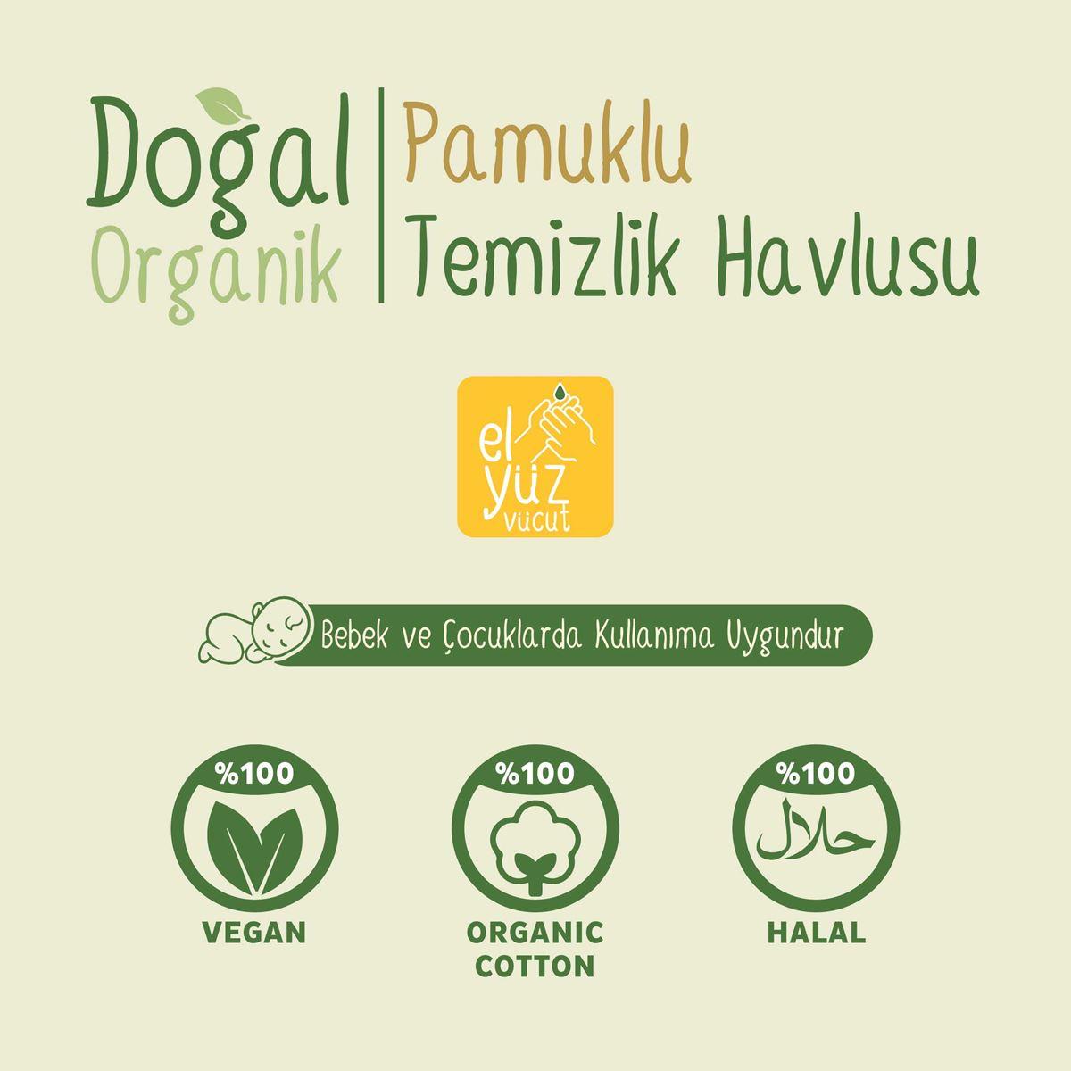 Sleepy Doğal Organik Pamuklu Temizlik Havlusu 24x50 1200 Yaprak