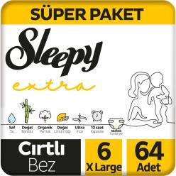 Sleepy Extra Süper Paket Bebek Bezi 6 Beden 64x2 128 Adet