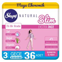 Sleepy Natural Slim Ekstra İnce Ped Gece 36x3 108 Adet