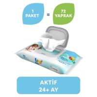 Uni Baby Aktif Islak Mendil 72'li 72x36 2592 Yaprak