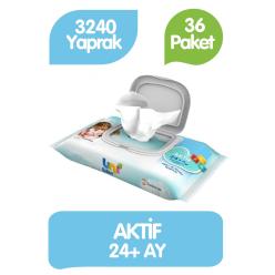 Uni Baby Islak Havlu Kapaklı 90'lı 36 Paket 3240 Yaprak