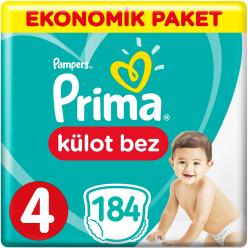 Prima Külot Bebek Bezi 4 Beden Ekonomik Paket 46*4 184 Adet