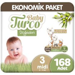 Baby Turco Doğadan 3 Beden Ekonomik 56x3 168 Adet