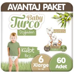 Baby Turco Doğadan Avantaj Paket Külot Bez 6 Beden 60 Adet