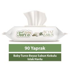 Baby Turco Beyaz Sabun Kokulu Islak Havlu 90 lı (9*90) 810 Yaprak