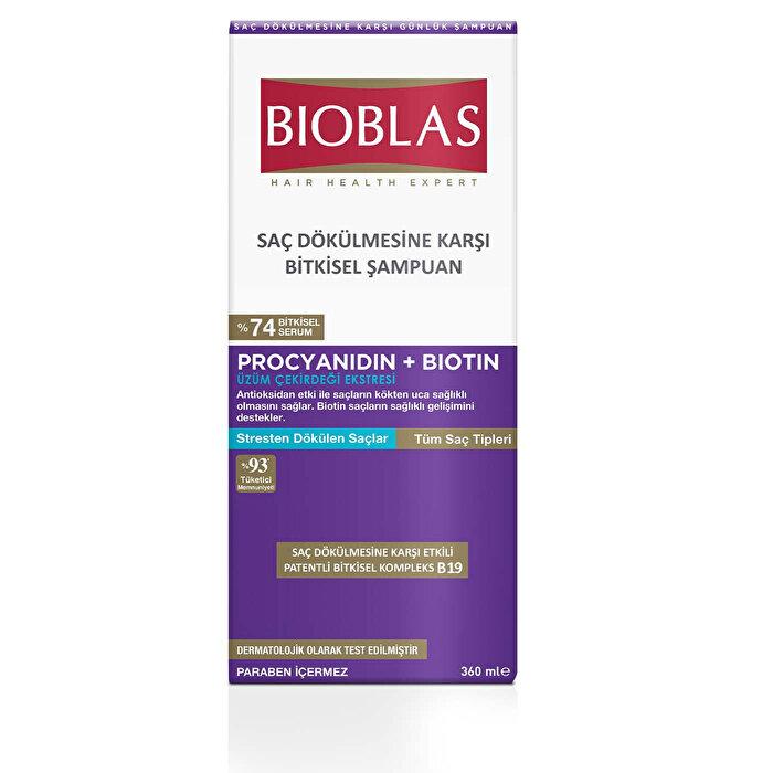 Bioblas Procyanıdın Biotin Saç Dökülmesine Karşı Anti Stress Şampuan 360x4 1440 ml