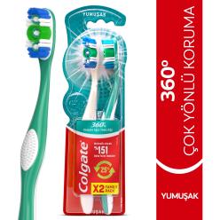 Colgate 360 Komple Ağız Temizliği Diş Fırça 1+1
