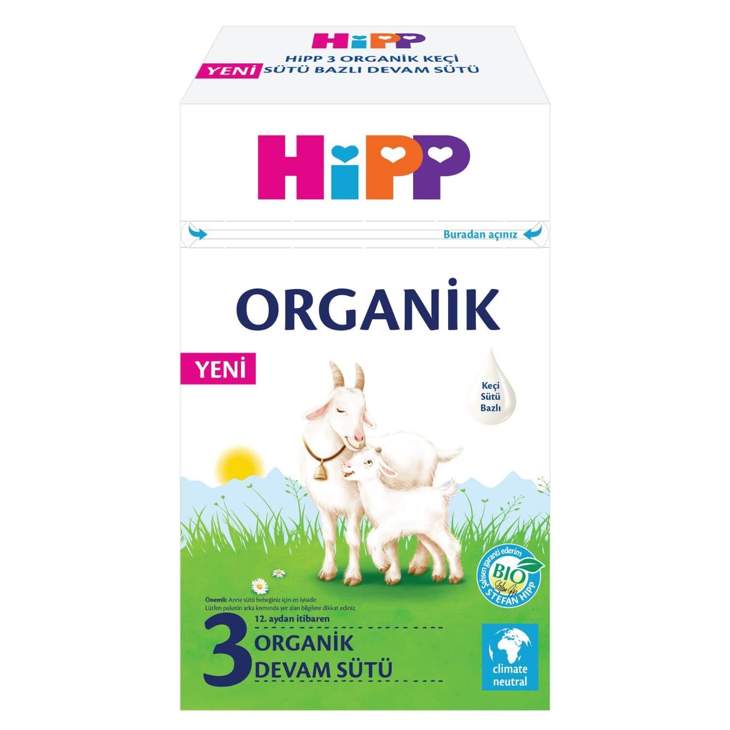 Hipp 3 Organik Keçi Sütü Bazlı Devam Sütü 400 gr 4'lü Paket