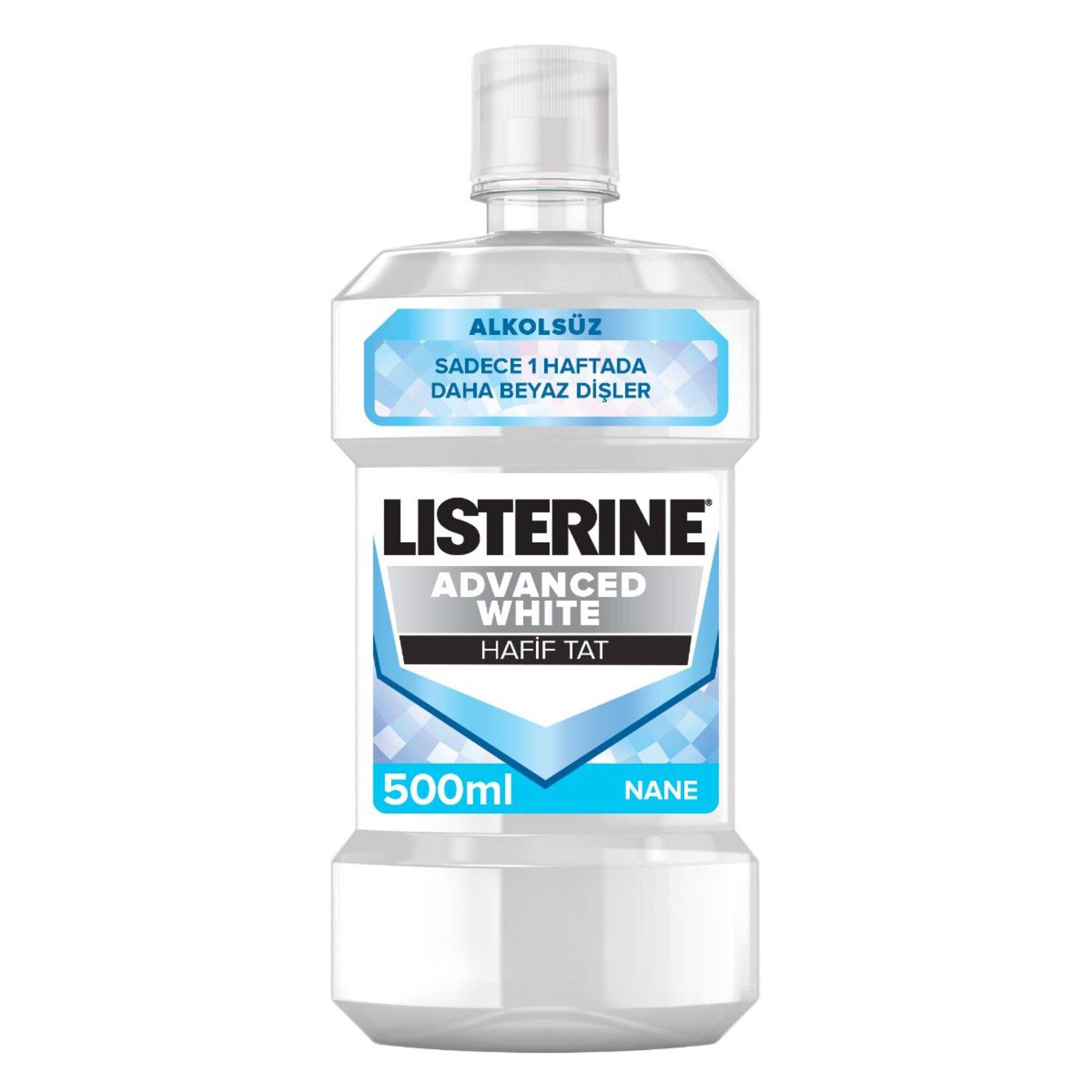Listerine Advanced Whıte Hafif Tat Alkolsüz Ağız Bakım Suyu 500x4 2000 Ml
