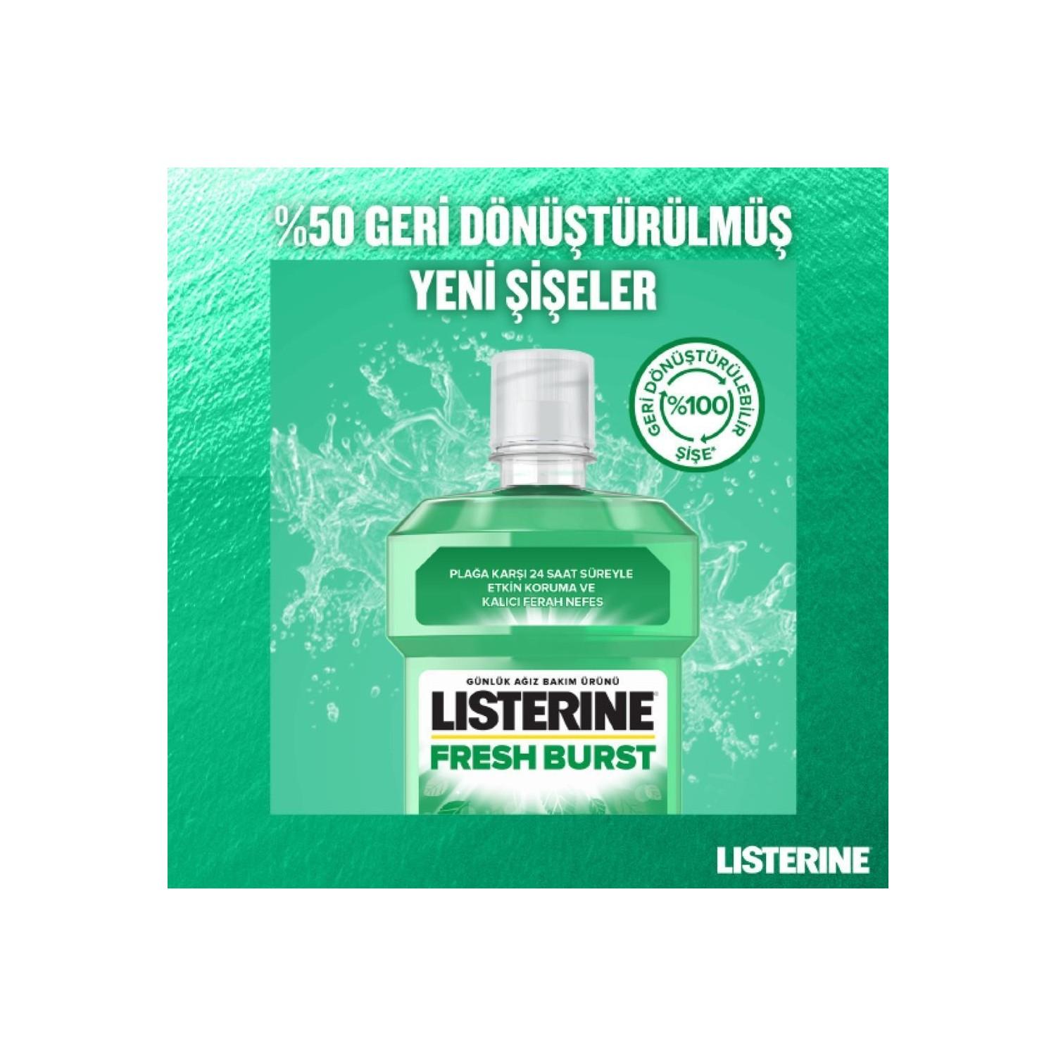 Listerine Fresh Burst Ağız Bakım Suyu 500x4 2000 Ml