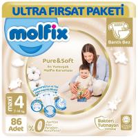 Molfix Pure Soft Ultra Avantaj Bebek Bezi 4 Beden 86 Adet
