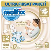 Molfix Pure Soft Ultra Avantaj Bebek Bezi 2 Beden 112x4 448 Adet