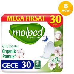 Molped Pure Soft Gece Mega Fırsat Paketi 30'lu 6 Paket