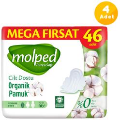 Molped Pure Soft Hijyenik Ped Normal Mega Fırsat 46'lı 4 Paket