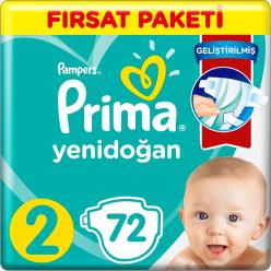 Prima Bebek Bezi 2 Beden Yenidoğan Fırsat Paketi 72 Adet