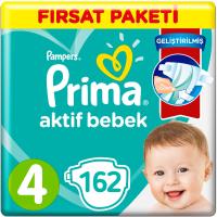 Prima Bebek Bezi 4 Beden Fırsat Paketi 7-14 Kg (3*54) 162 Adet