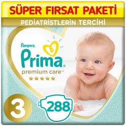 Prima Premium Care Bebek Bezi 3 Beden 6-10 Kg (3*96) 288 Adet
