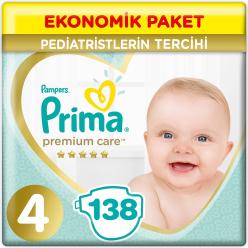 Prima Premium Care 4 Beden Ekonomik Paket 9-14 Kg (3*46) 138 Adet