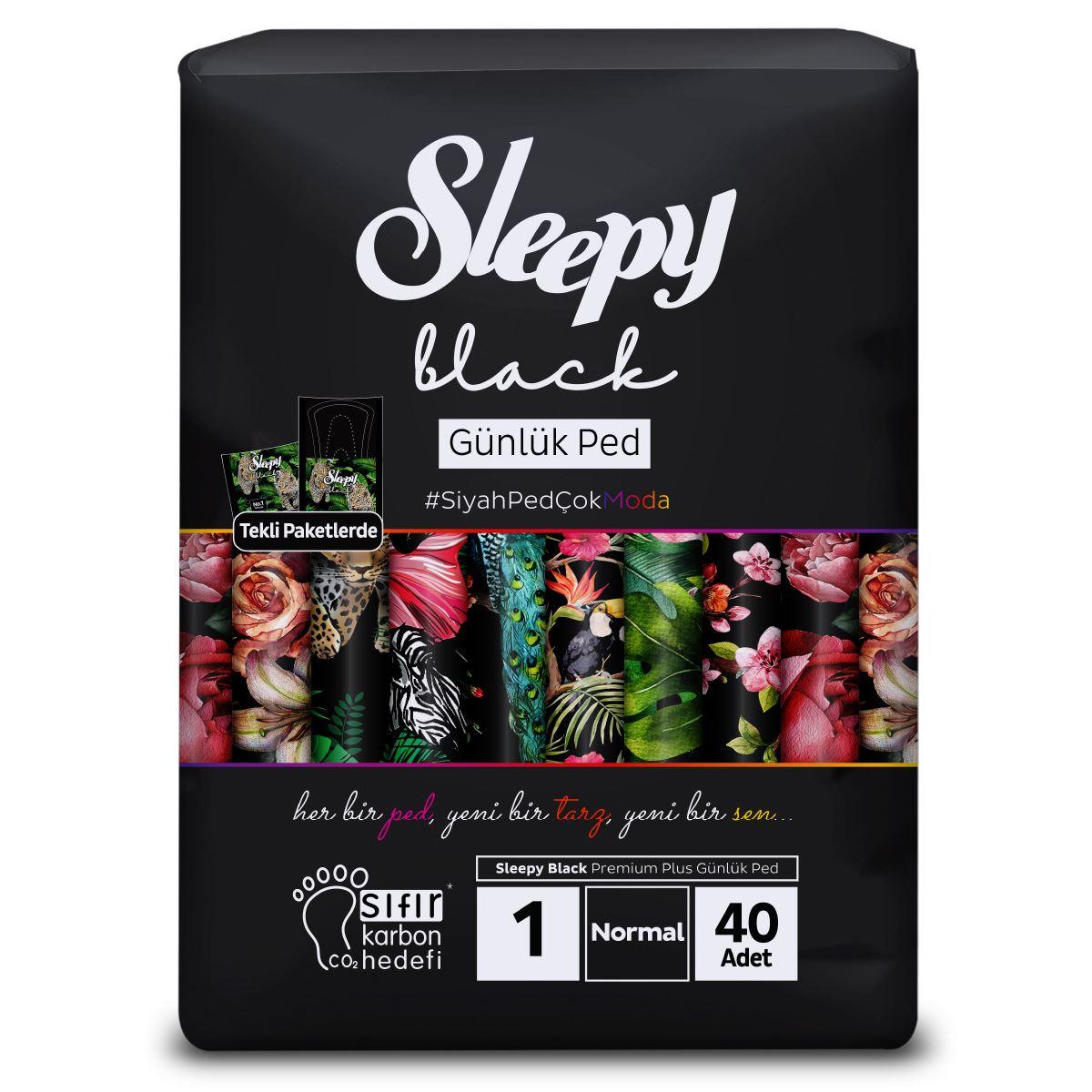 Sleepy Black Premium Plus Günlük Ped Normal 40x6 240 Adet Ped