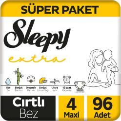 Sleepy Extra Süper Paket Bebek Bezi 4 Beden 96x4 384 Adet