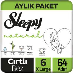 Sleepy Natural Bebek Bezi 6 Beden 64 Adet
