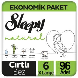 Sleepy Natural Bebek Bezi Ekonomik Paket 6 Beden 32x3 96 Adet